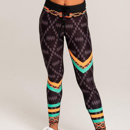 Kayentee Splash Leggings with Pocket and Drawstring