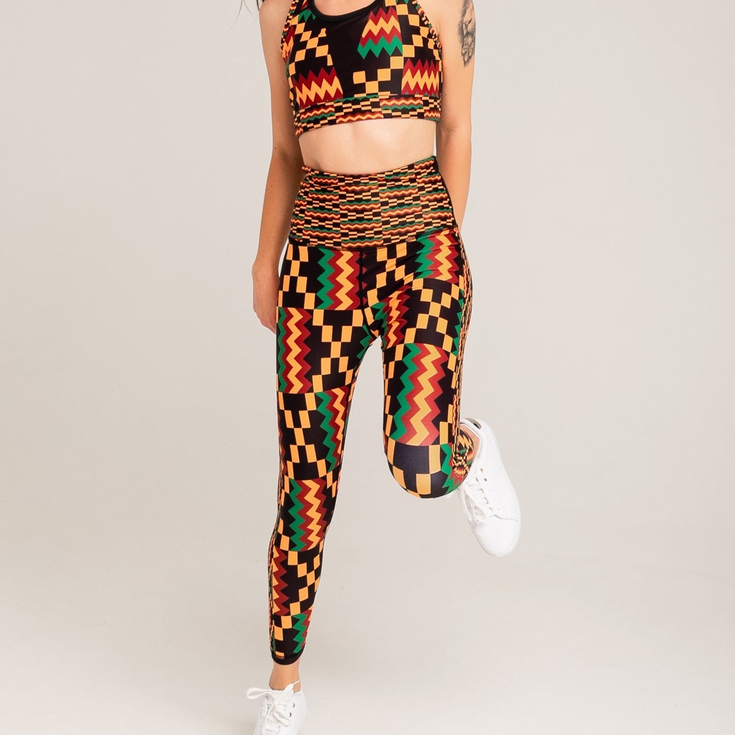 Kayentee Vibrant Leggings with Engineered Waistband and Pocket