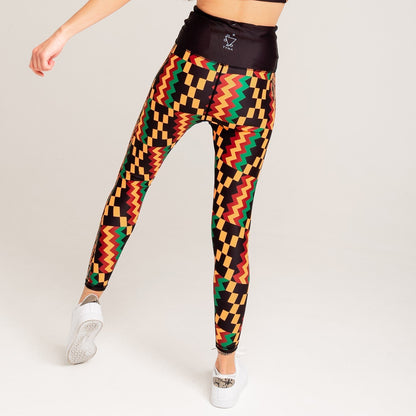 Kayentee Vibrant Leggings with Engineered Waistband and Pocket