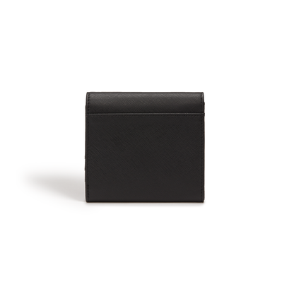 Black - Diana Small Vegan Bifold Wallet with Card Slots