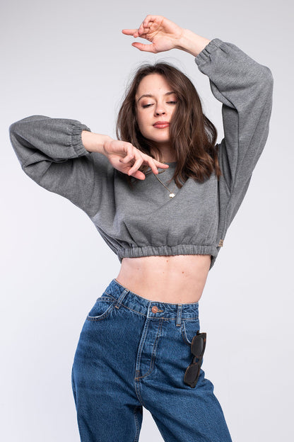 Fresh Crop Top Sweatshirt for Stylish Comfort and Versatility