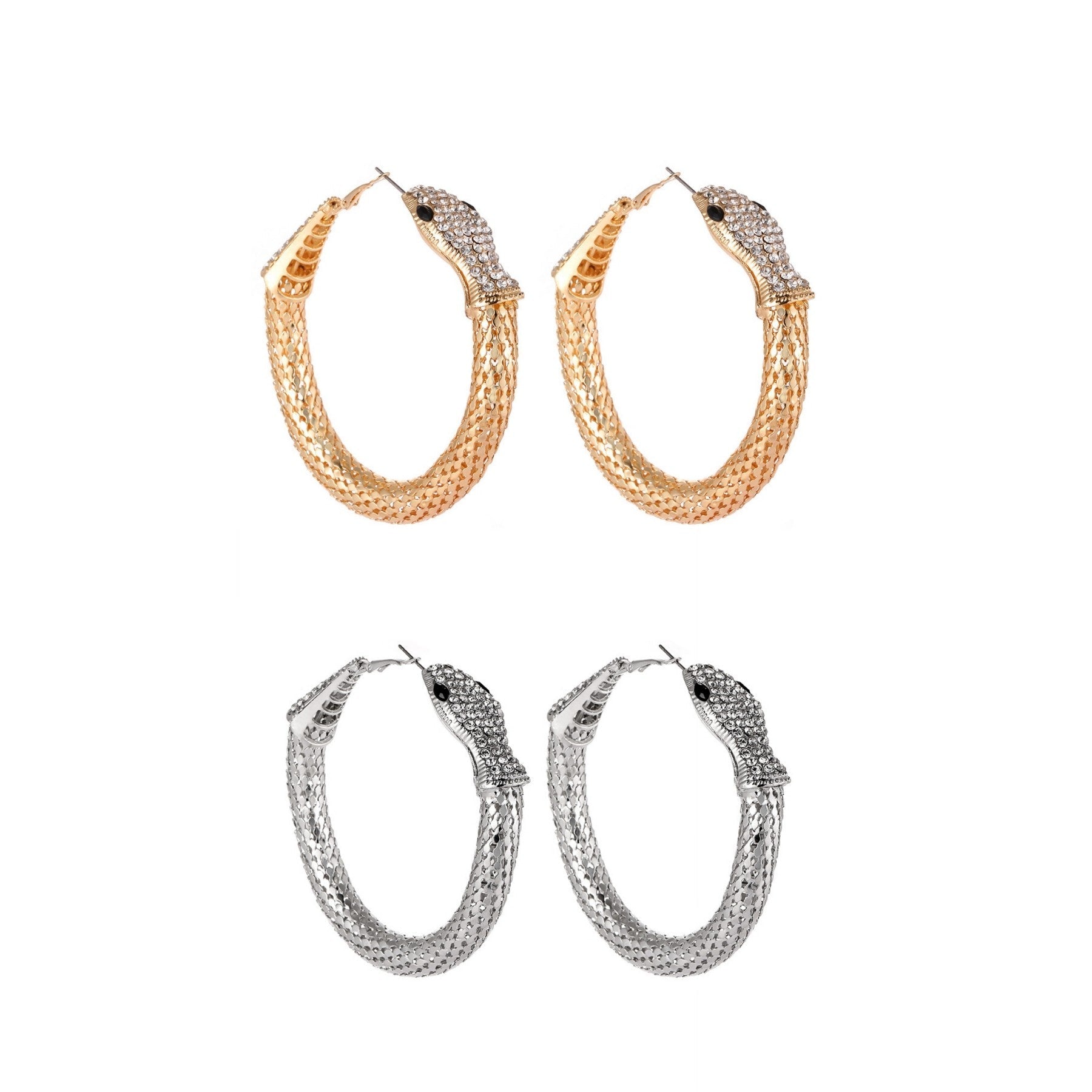 Snake Hoop Ring Earrings - Stylemz