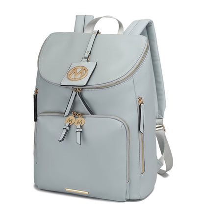 Angela Large Backpack Vegan Leather with Gold Accents