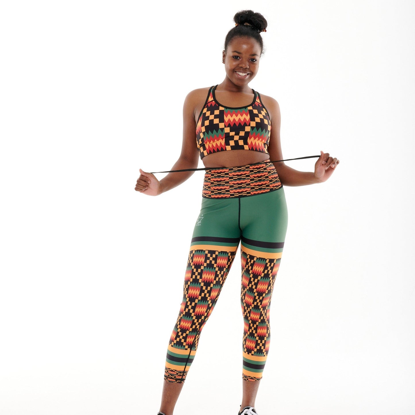 Kayentee On Green Funky Leggings for Active Lifestyle