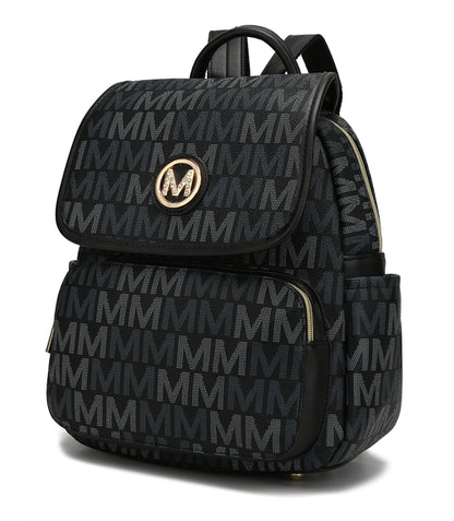 Drea Signature Backpack with Gold Hardware and Pockets