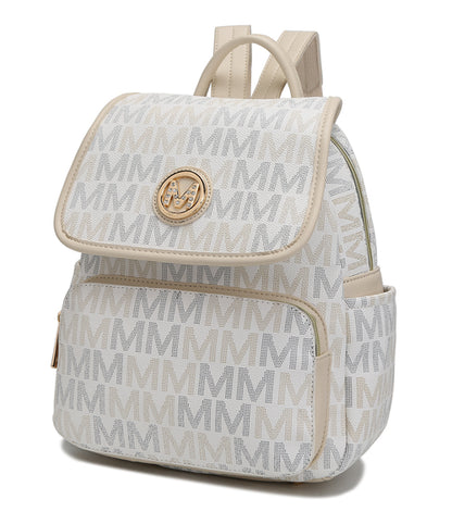 Drea Signature Backpack with Gold Hardware and Pockets