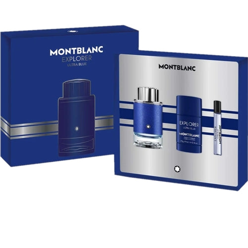 Mont Blanc Explorer Ultra Blue Gift Set 100ml EDP 75g Deodorant