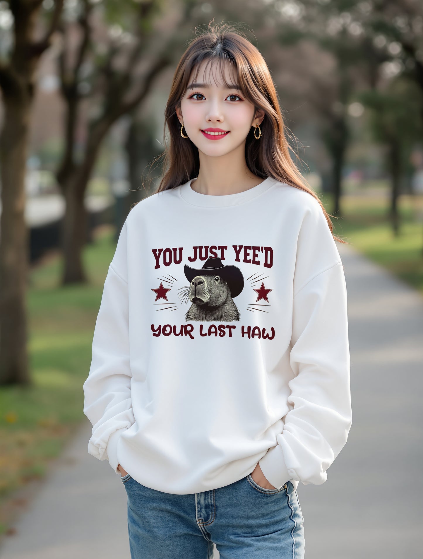 Long-sleeve - YOU JUST YEE'D YOUR LAST HAW Unisex Heavy Blend™ Crewneck Sweatshirt - StyleMZ