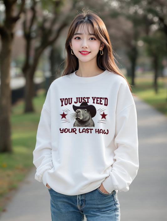 YOU JUST YEE'D YOUR LAST HAW Unisex Heavy Blend™ Crewneck Sweatshirt - StyleMZ - Stylemz