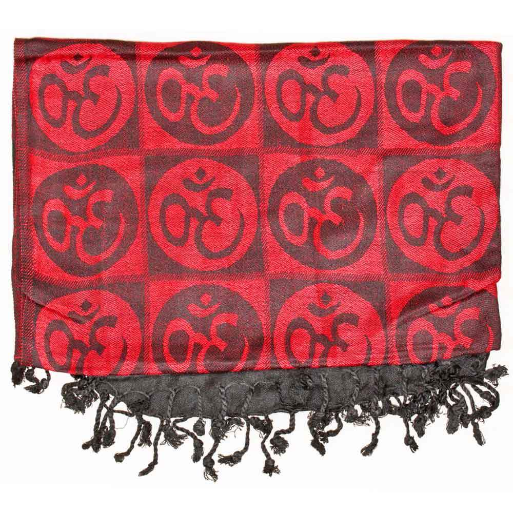 Om Meditation Symbol Handwoven Tassel Scarf - Stylemz