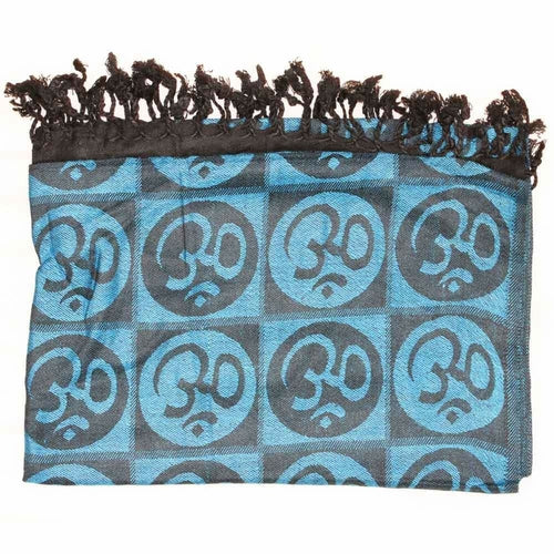 Om Meditation Symbol Handwoven Tassel Scarf - Stylemz