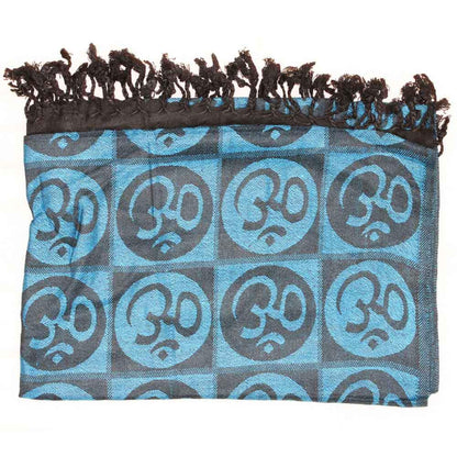 Om Meditation Symbol Handwoven Tassel Scarf - Stylemz