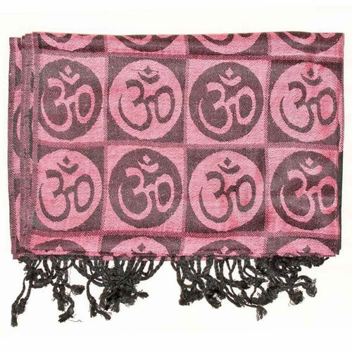 Om Meditation Symbol Handwoven Tassel Scarf - Stylemz