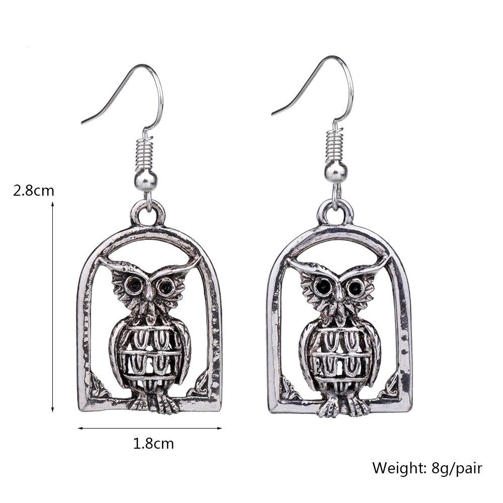 Vintage Owl Drop Dangle Retro Earrings for Unique Style