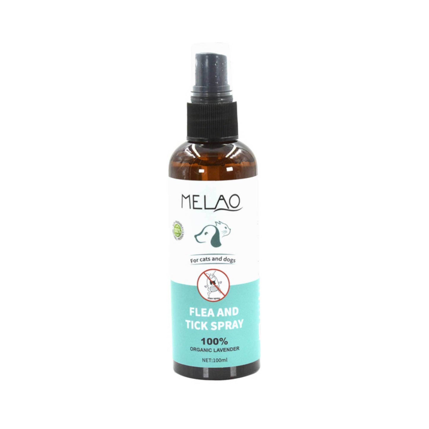 100ml Pet Flea Tick Spray - Organic Lavender Oil Safe for Dogs and Cats