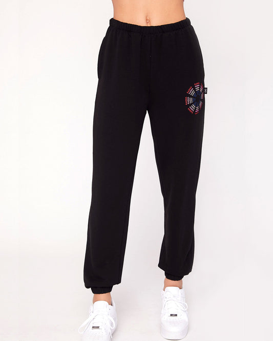 Karma Graphic Viscose Blend Sweatpants for Comfort and Style