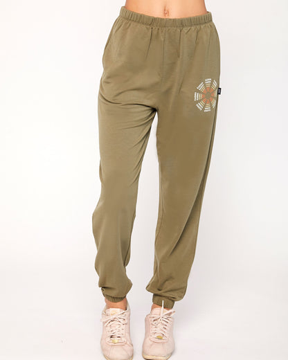 Karma Graphic Viscose Blend Sweatpants for Comfort and Style