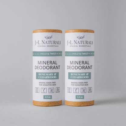 Mineral Deodorant (2-Pack) Full-Size for Sensitive Skin