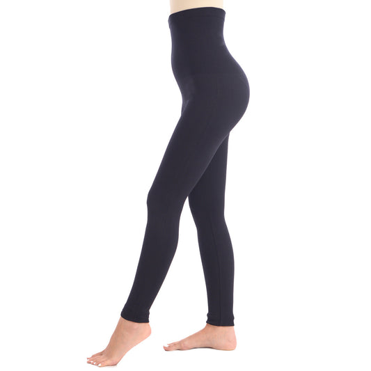 Shaping Leggings With Extra High 8 Inch Waistband Black