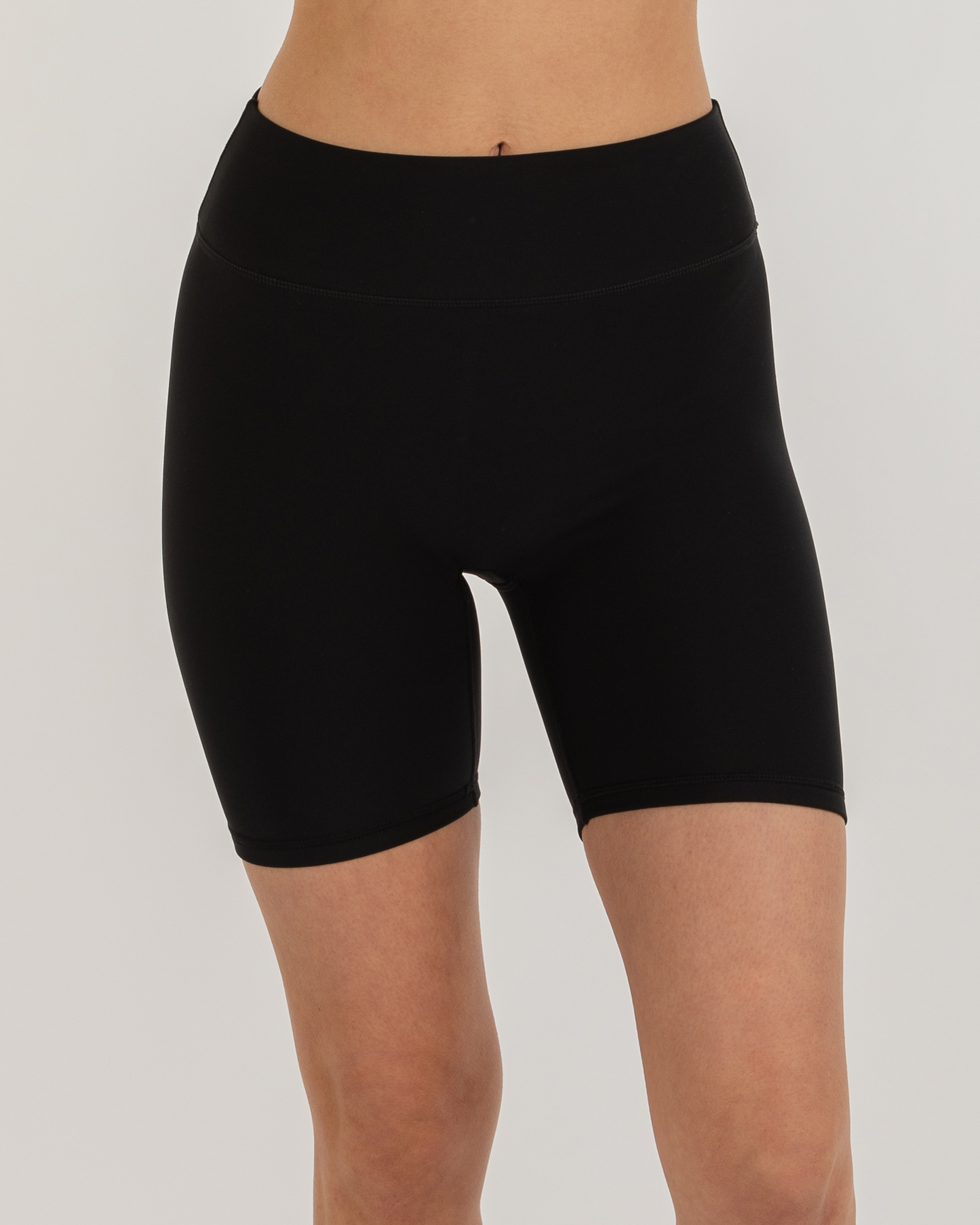 Hybrid Fleece Biker Shorts High Waist 6 Inch with Warm-Tech