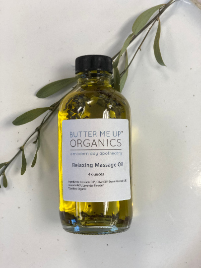 Relaxing Massage Oil with Organic Lavender Aroma