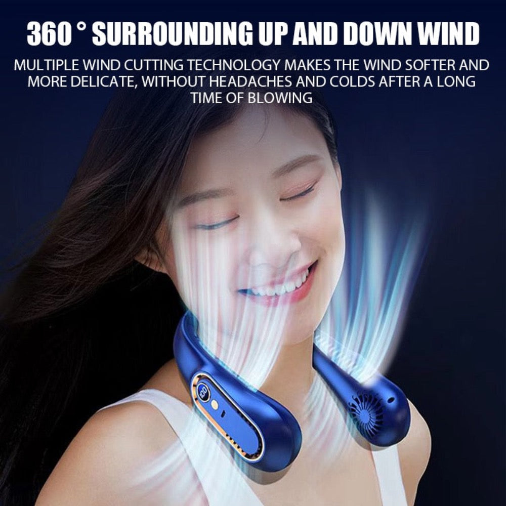 Wearable Bladeless Cooling Fan for Hands-Free Comfort