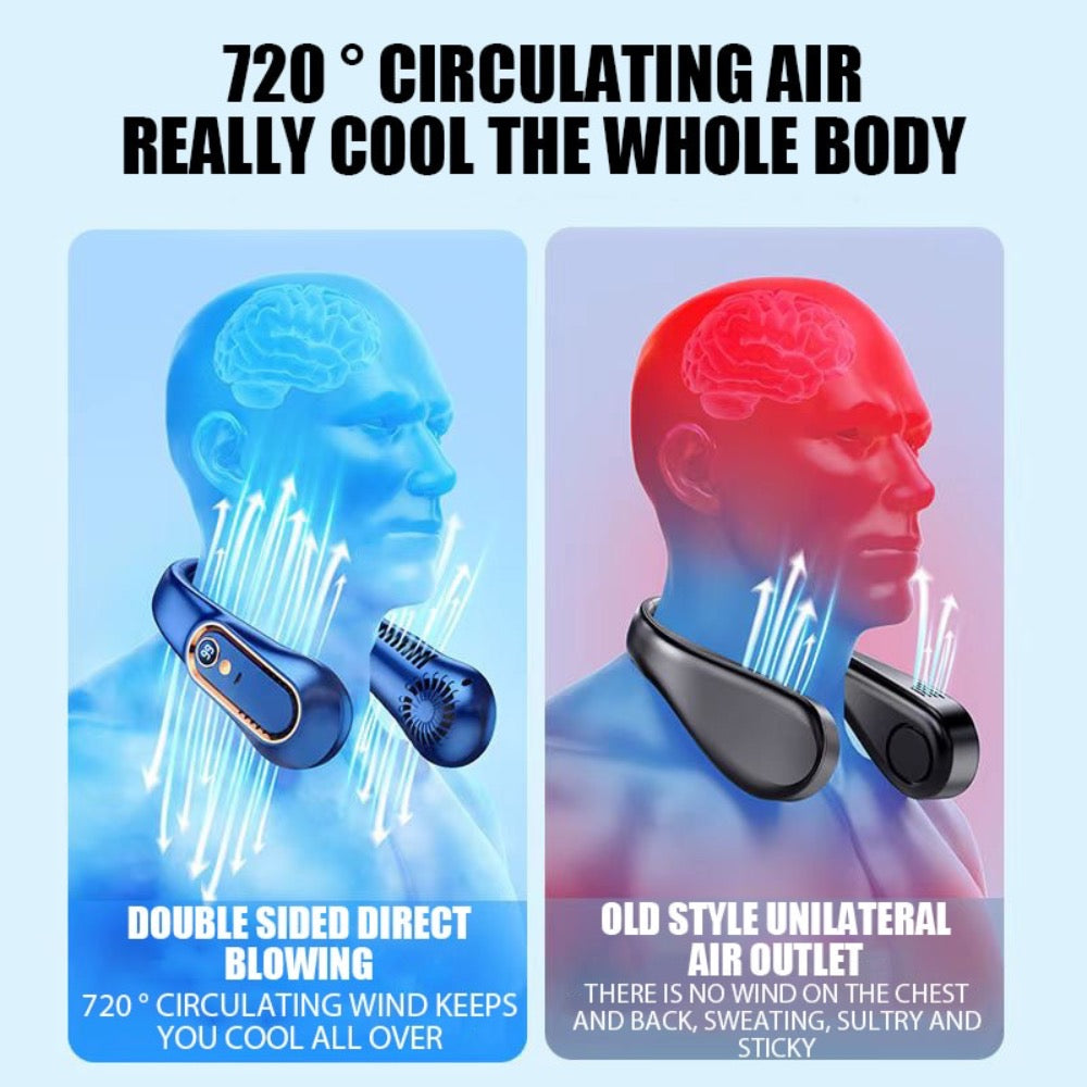 Wearable Bladeless Cooling Fan for Hands-Free Comfort