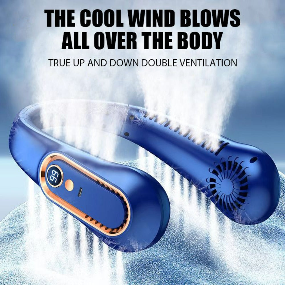 Wearable Bladeless Cooling Fan for Hands-Free Comfort