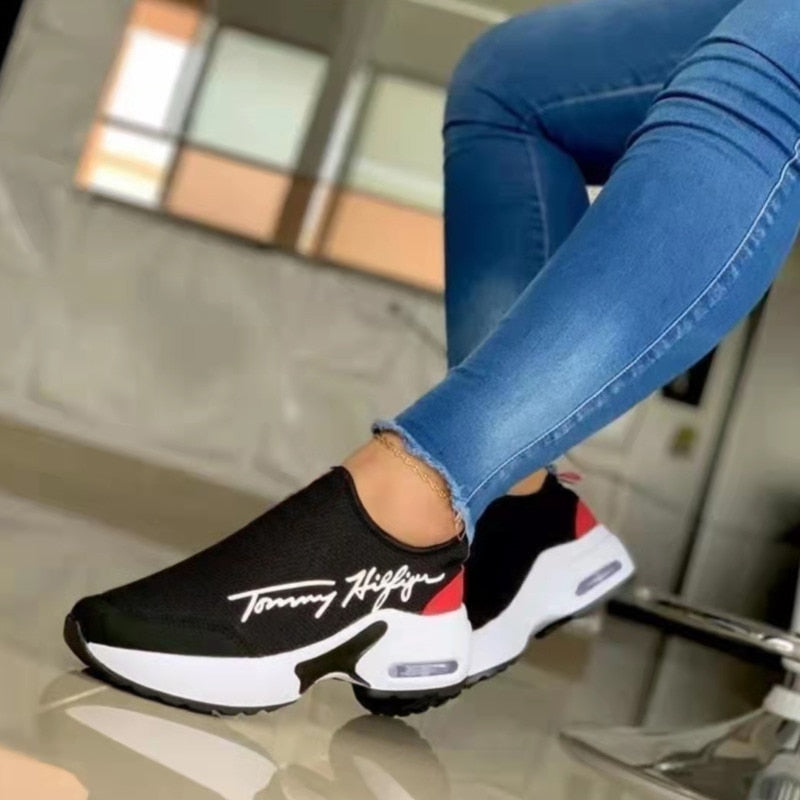 Flat Women Shoes Casual Breathable Wedges Sneakers