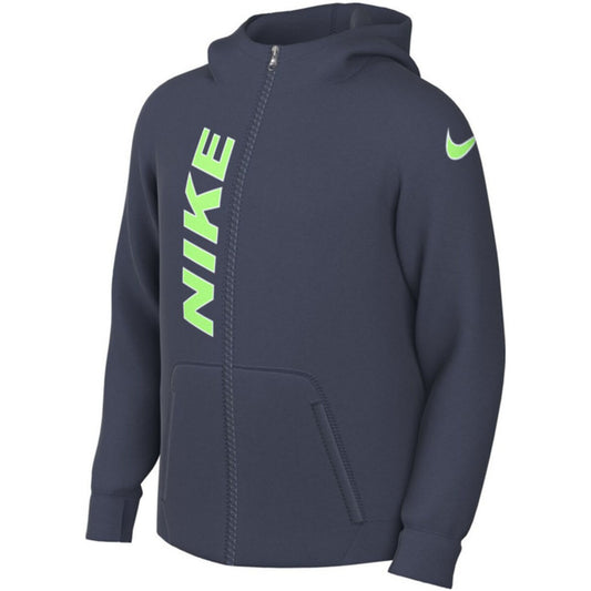 Children's Sports Jacket Nike Blue with Hood for Boys