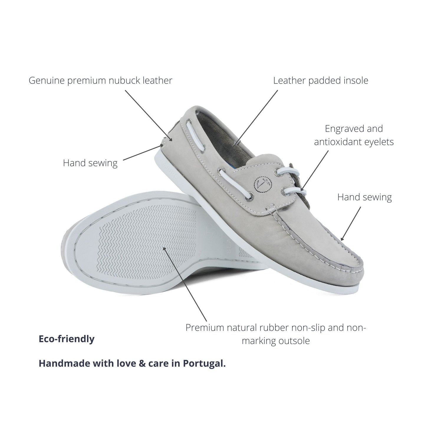 Men Boat Shoe Unawatuna - Premium Nubuck Leather Comfort