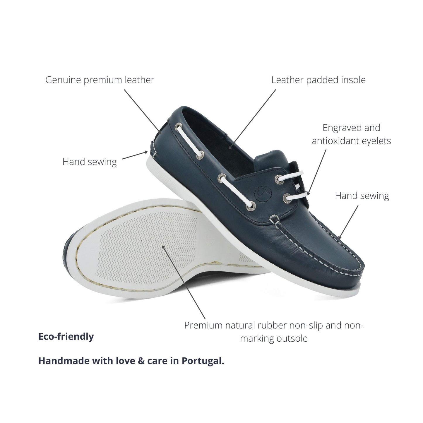 Men Boat Shoe Watamu - Premium Handmade Nautical Footwear