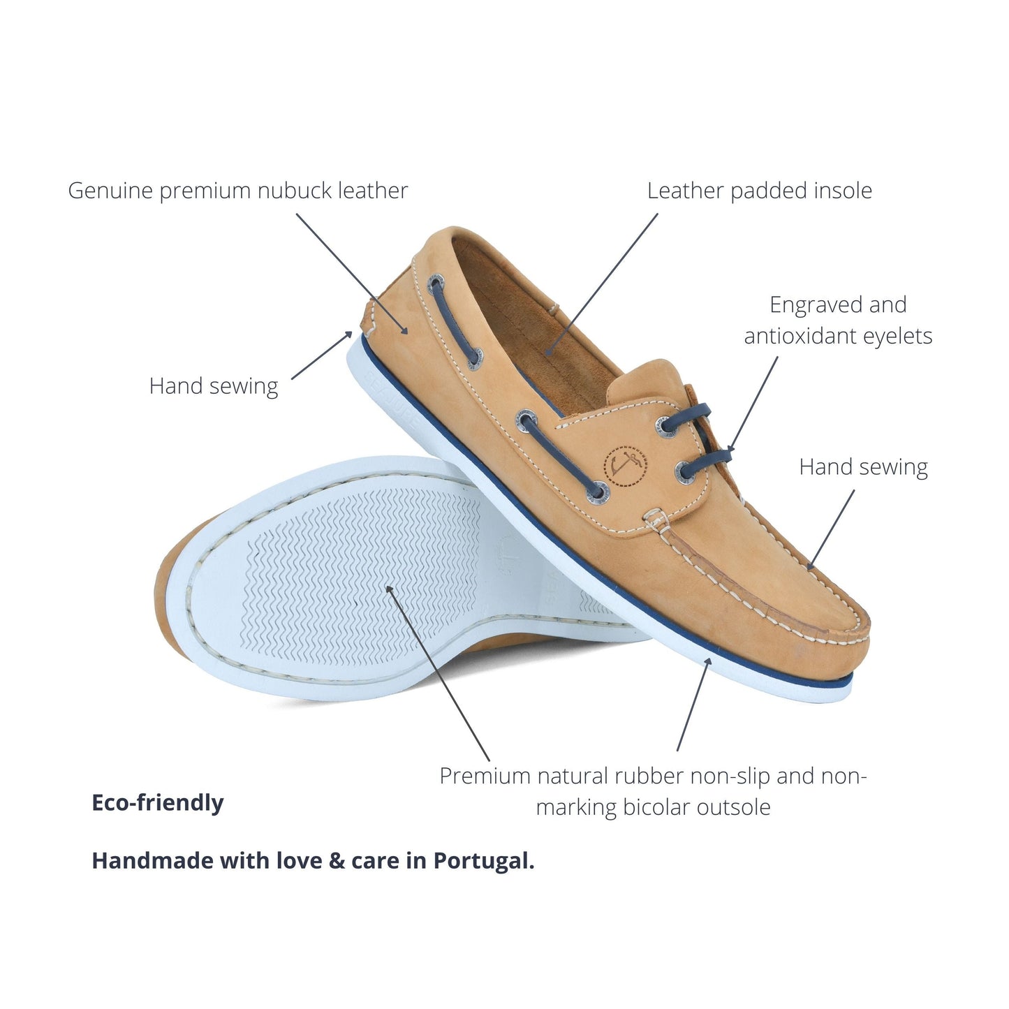 Men Boat Shoe Cofete - Premium Nubuck Leather Comfort