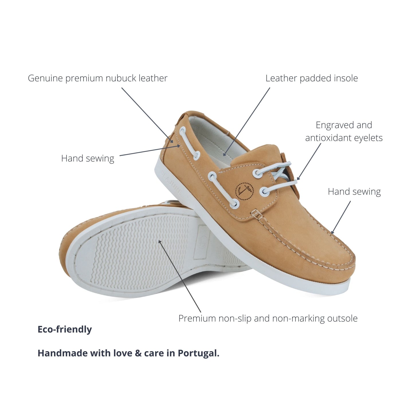 Women Boat Shoe Noordhoek - Comfort & Style in Nubuck