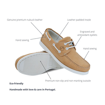 Women Boat Shoe Noordhoek - Comfort & Style in Nubuck