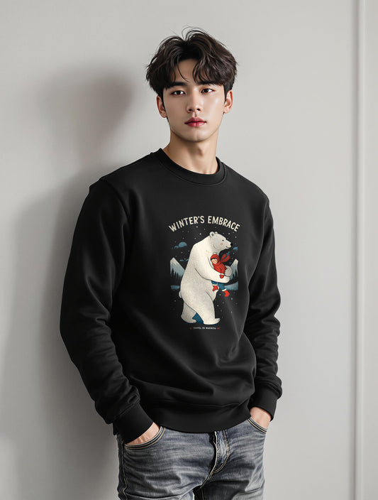 Korea - Winter's embrace Unisex Midweight Softstyle Fleece Crewneck Sweatshirt - StyleMZ - Stylemz