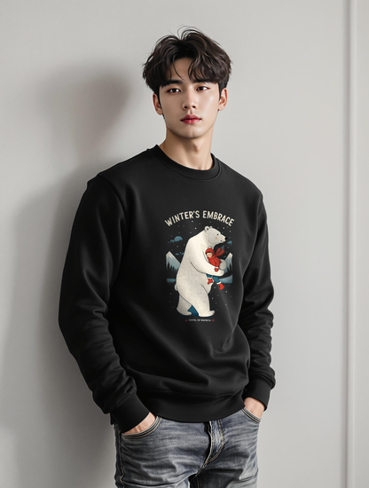 Korea -  Winter's embrace Unisex Midweight Softstyle Fleece Crewneck Sweatshirt  - StyleMZ