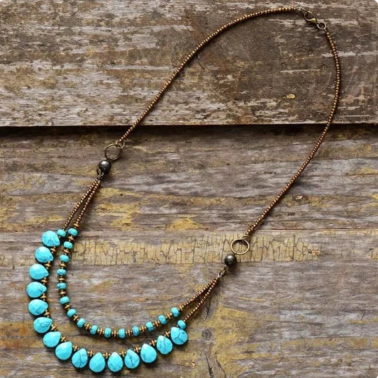 Turquoise Choker Necklace - Stylemz