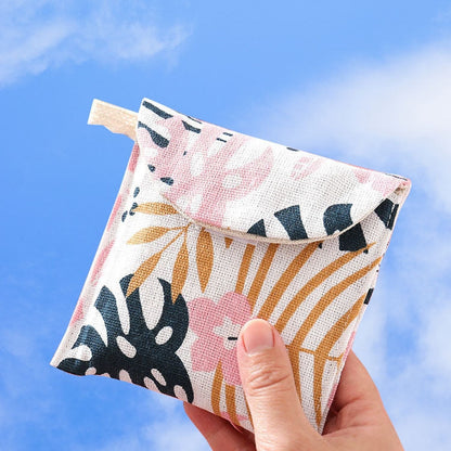 8pcs Cotton and Linen Sanitary Napkin Storage Bag Handy Clutch - Stylemz