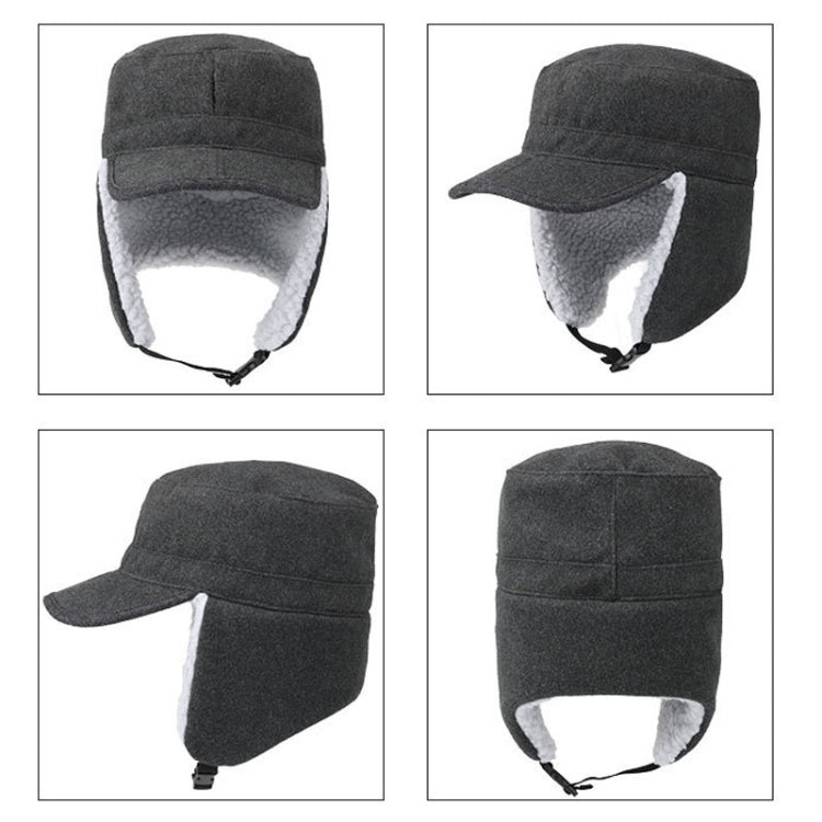 Foldable Warm Lamb Down Thickened Windproof Duck Tongue Hat, Style: - Stylemz