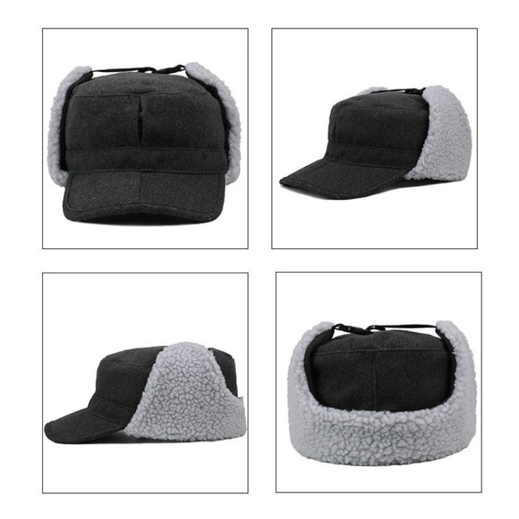 Foldable Warm Lamb Down Thickened Windproof Duck Tongue Hat, Style: - Stylemz