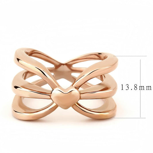 TK3575 - IP Rose Gold Stainless Steel Ring Without Stone