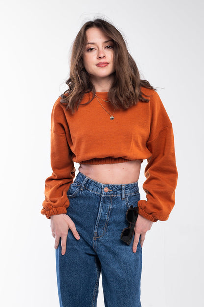 Fresh Crop Top Sweatshirt for Stylish Comfort and Versatility