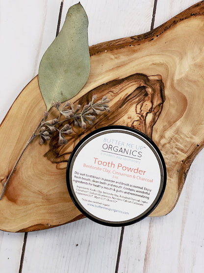 Organic Tooth Powder for Natural Teeth Whitening and Health