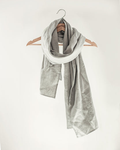 Dark Plum Linen Scarf - Soft, Lightweight Accessory