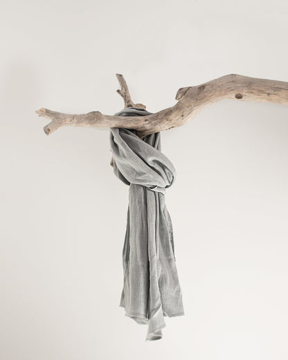 Snow White Linen Scarf - Soft, Lightweight Accessory