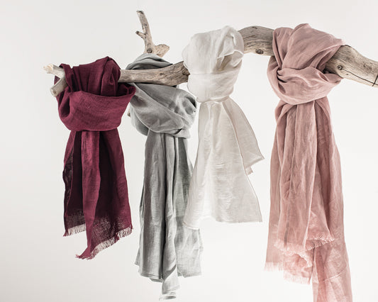 Vibrant Linen Scarves for All Seasons - Soft and Stylish