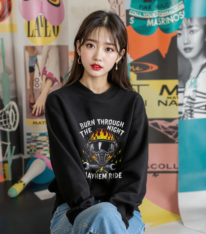 Long-sleeve - Burn Through The Night Unisex Heavy Blend™ Crewneck Sweatshirt - StyleMZ