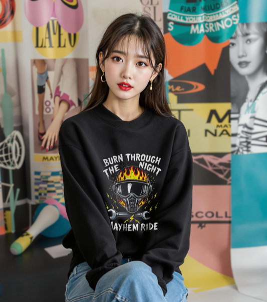 Burn through the night Unisex Heavy Blend™ Crewneck Sweatshirt - StyleMZ