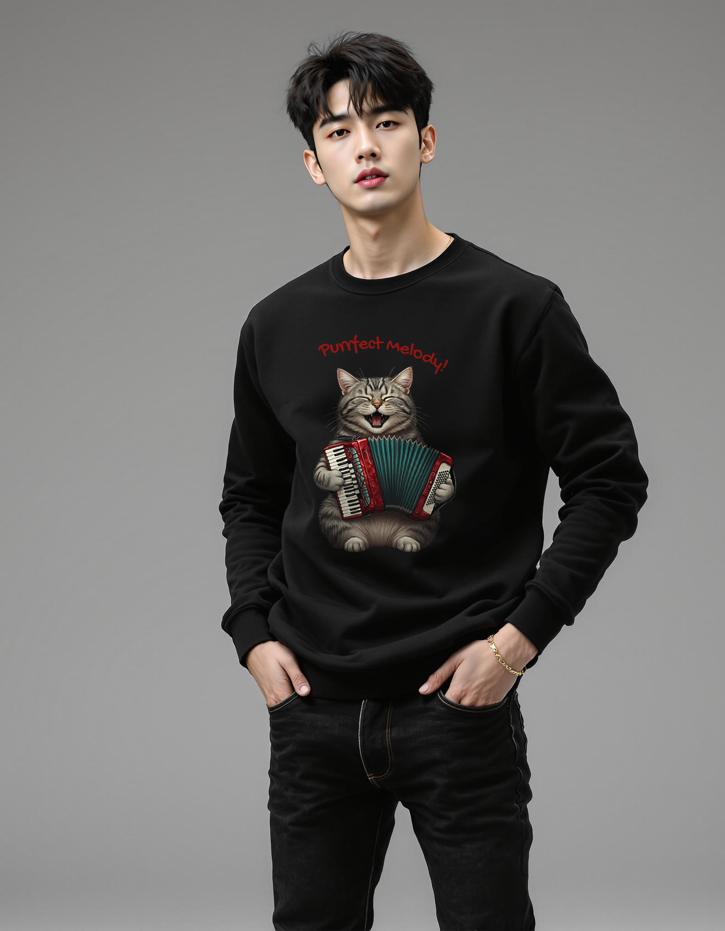 Korea -  Perfect harmony Unisex Midweight Softstyle Fleece Crewneck Sweatshirt  - StyleMZ